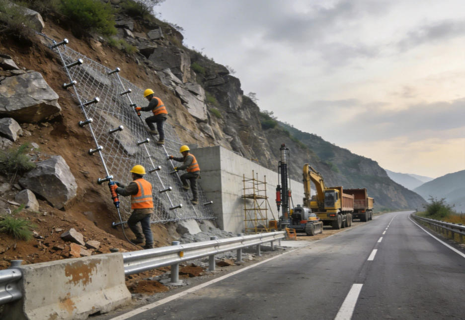 坪山公路道路护坡